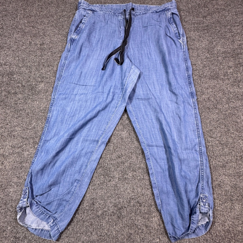 Talbots Light Blue Cropped Drawstring Pants
